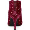 image:imageAllegra K Womens V Cutout Pointed Toe Heel Ankle BootsMarron