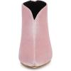 image:imageAllegra K Womens V Cutout Pointed Toe Heel Ankle BootsPink
