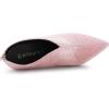 image:imageAllegra K Womens V Cutout Pointed Toe Heel Ankle BootsPink