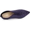 image:imageAllegra K Womens V Cutout Pointed Toe Heel Ankle BootsPurple