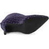 image:imageAllegra K Womens V Cutout Pointed Toe Heel Ankle BootsPurple