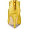 image:imageAllegra K Womens V Cutout Pointed Toe Heel Ankle BootsYellow