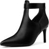 image:imageAllegra K Back Zip Stiletto Heel Pointy Toe Booties for WomenBlack