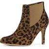 image:imageAllegra K Womens Stiletto Heel Pointed Toe Chelsea BootiesLeopard