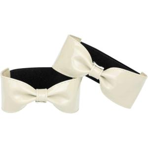 image:imageAllegra K Women Ankle Straps Leather Bowknot Detachable Elastic Shoe Strap Band for HeelsApricot
