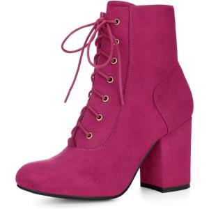 image:imageAllegra K Womens Stiletto Heel Pointed Toe Chelsea BootiesHot Pink