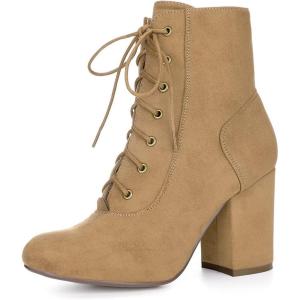 image:imageAllegra K Womens Stiletto Heel Pointed Toe Chelsea BootiesKhaki