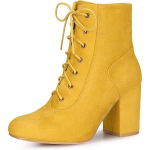 image:imageAllegra K Womens Stiletto Heel Pointed Toe Chelsea BootiesYellow