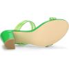 image:imageAllegra K Womens Clear Strappy Slides Mules Green Block High Heel Sandal 85 m US