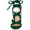 image:imageAllegra K Womens Crisscross Lace Up Green Chunky Heel Sandals  9 m US