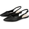image:imageAllegra K Womens Pointed Toe Pumps Slingback Flat PumpsBlackbuckle