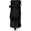 image:imageAllegra K Womens Pointy Toe Buckle Cross Straps Stiletto Heel Ankle BootsBlack