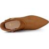 image:imageAllegra K Womens Pointy Toe Buckle Cross Straps Stiletto Heel Ankle BootsBrown