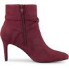 image:imageAllegra K Womens Pointy Toe Buckle Cross Straps Stiletto Heel Ankle BootsBurgundy