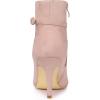image:imageAllegra K Womens Pointy Toe Buckle Cross Straps Stiletto Heel Ankle BootsDust Pink