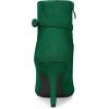 image:imageAllegra K Womens Pointy Toe Buckle Cross Straps Stiletto Heel Ankle BootsEmerald Green