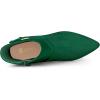 image:imageAllegra K Womens Pointy Toe Buckle Cross Straps Stiletto Heel Ankle BootsEmerald Green