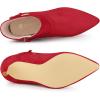image:imageAllegra K Womens Pointy Toe Buckle Cross Straps Stiletto Heel Ankle BootsRed