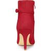 image:imageAllegra K Womens Pointy Toe Buckle Cross Straps Stiletto Heel Ankle BootsRed