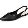 image:imageAllegra K Womens Pointed Toe Pumps Slingback Flat PumpsBlackbuckle