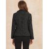 image:imageAllegra K Tweed Blazer for Womens Notch Lapel Long Sleeve 2025 Fall Elegant Business Casual JacketBlack