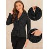 image:imageAllegra K Tweed Blazer for Womens Notch Lapel Long Sleeve 2025 Fall Elegant Business Casual JacketBlack