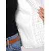 image:imageAllegra K Tweed Blazer for Womens Notch Lapel Long Sleeve 2025 Fall Elegant Business Casual JacketBlack White