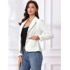 image:imageAllegra K Tweed Blazer for Womens Notch Lapel Long Sleeve 2025 Fall Elegant Business Casual JacketBlack White