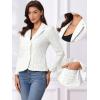 image:imageAllegra K Tweed Blazer for Womens Notch Lapel Long Sleeve 2025 Fall Elegant Business Casual JacketBlack White