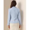 image:imageAllegra K Tweed Blazer for Womens Notch Lapel Long Sleeve 2025 Fall Elegant Business Casual JacketBlue