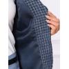 image:imageAllegra K Tweed Blazer for Womens Notch Lapel Long Sleeve 2025 Fall Elegant Business Casual JacketDark Blue