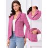 image:imageAllegra K Tweed Blazer for Womens Notch Lapel Long Sleeve 2025 Fall Elegant Business Casual JacketHot Pink