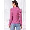 image:imageAllegra K Tweed Blazer for Womens Notch Lapel Long Sleeve 2025 Fall Elegant Business Casual JacketHot Pink
