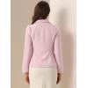 image:imageAllegra K Tweed Blazer for Womens Notch Lapel Long Sleeve 2025 Fall Elegant Business Casual JacketPink