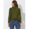 image:imageAllegra K Women Faux Suede Jacket Lapel Draped Open Front Cardigan Casual Trendy Suede BlazerArmy Green