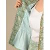 image:imageAllegra K Womens 2 Piece Tweed Skirt Set Suit Jacket Pencil Skirt Elegant Business Suits for Women 2025Green