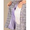 image:imageAllegra K Womens 2 Piece Tweed Skirt Set Suit Jacket Pencil Skirt Elegant Business Suits for Women 2025Purple