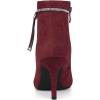 image:imageAllegra K Womens Bling Rhinestone Pointed Toe Stiletto Heels Ankle BootsBurgundy