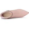 image:imageAllegra K Womens Bling Rhinestone Pointed Toe Stiletto Heels Ankle BootsDust Pink