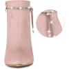 image:imageAllegra K Womens Bling Rhinestone Pointed Toe Stiletto Heels Ankle BootsDust Pink