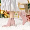 image:imageAllegra K Womens Bling Rhinestone Pointed Toe Stiletto Heels Ankle BootsDust Pink