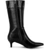 image:imageAllegra K Womens Boot Pointed Toe Kitten Heel Boots Knee High BootsBlack