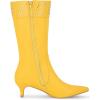 image:imageAllegra K Womens Boot Pointed Toe Kitten Heel Boots Knee High BootsYellow