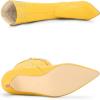 image:imageAllegra K Womens Boot Pointed Toe Kitten Heel Boots Knee High BootsYellow