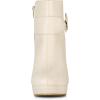 image:imageAllegra K Womens Chunky High Heels Platform Bow Decor Ankle BootsBeige