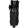 image:imageAllegra K Womens Chunky High Heels Platform Bow Decor Ankle BootsBlack