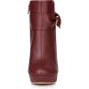 image:imageAllegra K Womens Chunky High Heels Platform Bow Decor Ankle BootsBurgundy