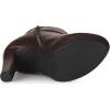 image:imageAllegra K Womens Chunky High Heels Platform Bow Decor Ankle BootsCoffee