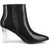 image:imageAllegra K Womens Clear Heel Pointed Toe Chunky Heels Ankle BootsBlack