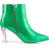 image:imageAllegra K Womens Clear Heel Pointed Toe Chunky Heels Ankle BootsGrass Green